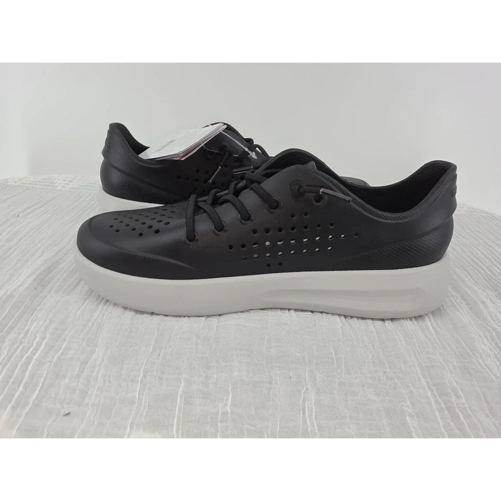 New Crocs InMotion Pacer Sneakers Black Womens Size 9 Lace Up Comfort Shoes